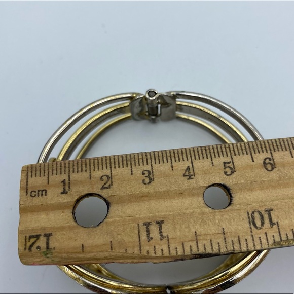 FREE w/Purchase Ornate Gold Tone Oval Shaped Clamper Bracelet - Picture 6 of 15